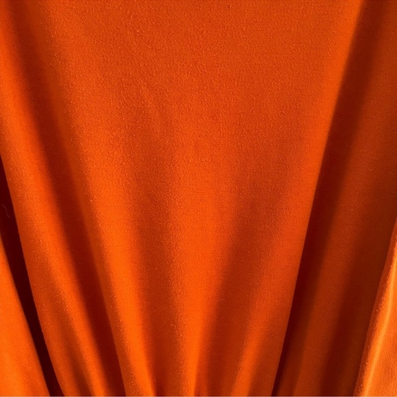 By Anthropologie Knit boho Column midi Dress Orange size large - Picture 3 of 8